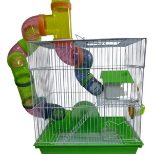 Jaula Hámster Con Tubos 2 Pisos Tuberia 34,5x28x41cm 49212