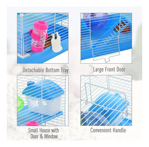 Jaula Hámster Ratoncito Bebedero Tubería Comedero 47812 - Imagen 3