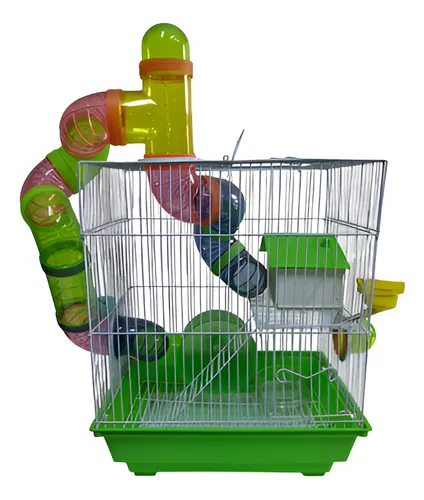 Jaula Hámster Con Tubos 2 Pisos Tuberia 34,5x28x41cm 49212 - Imagen 2